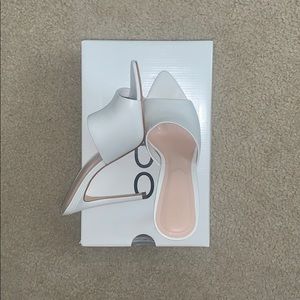 White Aldo mules